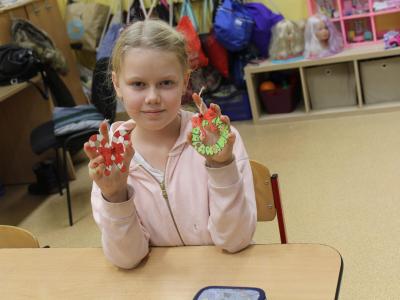 Vyrábění na vánoční tržnici