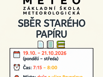 19. - 21. 10. 2026 SBĚR PAPÍRU